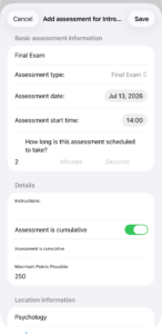 The same form completed, with Save now enabled.