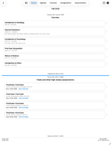 The term detail view on a 13-inch iPad, the same content in a wider layout.